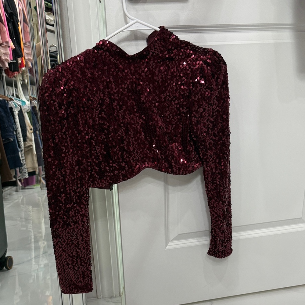 Camila Coelho sequin crop top